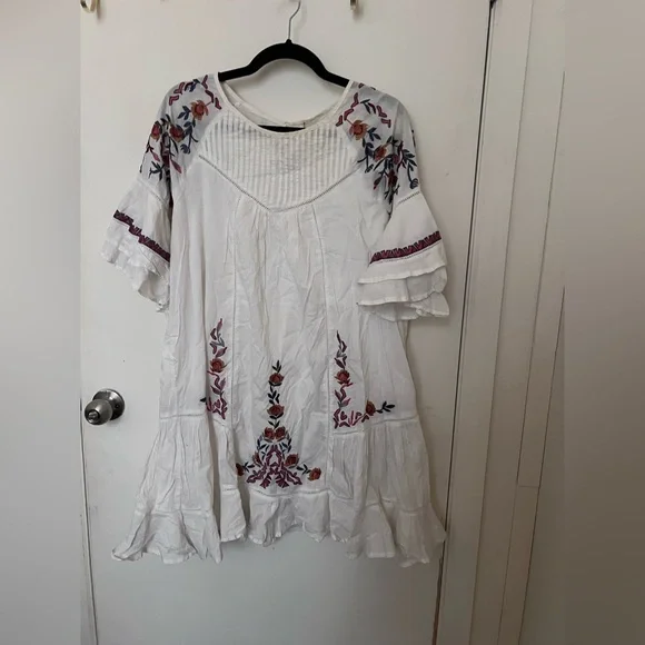 Free People Embroidered Boho Mini Dress - Picture 1 of 6